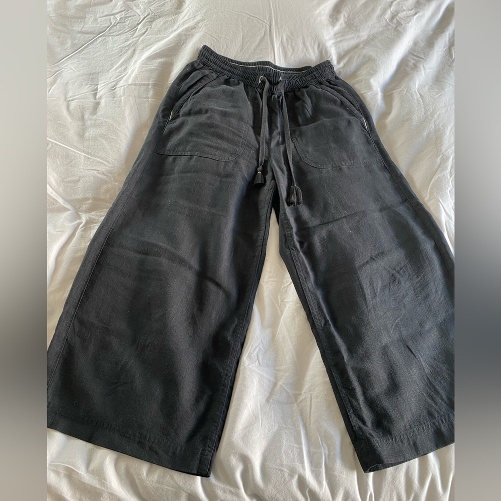 Per Una Linen Blend Wide Leg Crop